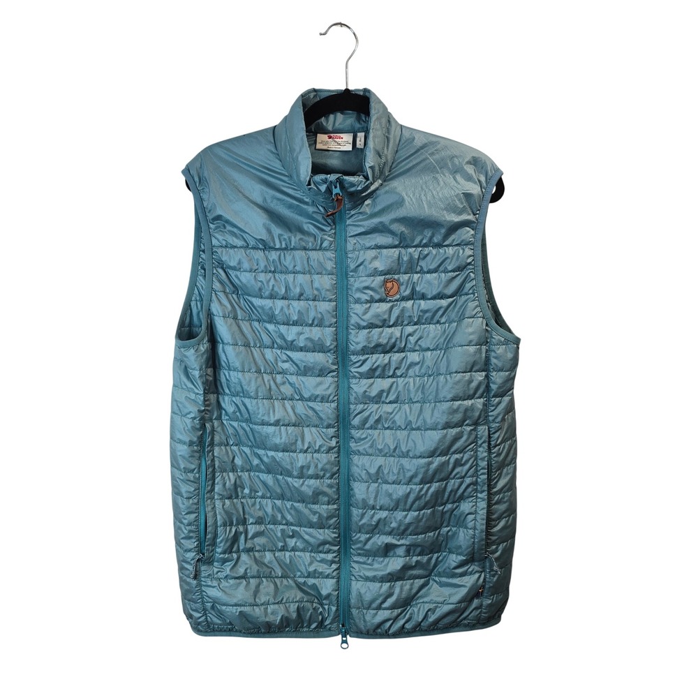 Fjallraven Expedition Latt Vest Mens Large Blue Quilted Insulated Puffer
